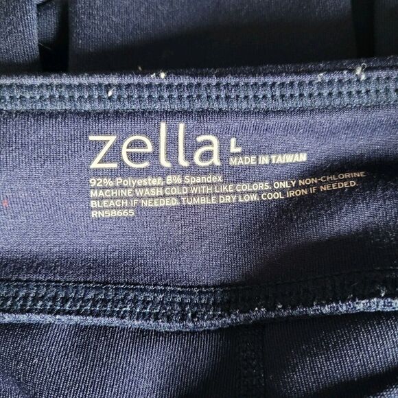 Zella Skort Skirt Sz Large Blue Casual Tennis Pickleball Pockets Preppy Pleated - Picture 2 of 6